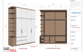 Layout Sketchup - Tủ Quần Áo 2